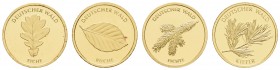 Bundesrepublik (Euro)
 20 € (4) 2010 ff. Goldmünzen-Serie Deutscher Wald, Eiche 2010 G, Buche 2011 G, Fichte 2012 F sowie Kiefer 2013 J, je in Origin...