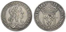 bis 1799 Frankreich
Ludwig XIII., 1610-1643 ¼ Ecu 1643 D, Lyon Gad. 48 Dupl. 1350 6.81 g. RR ss