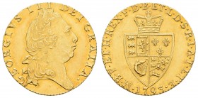 bis 1799 Großbritannien
George III., 1760-1820 Guinea 1793 London Fifth laureate head Fried. 356 Seaby 3729 8.40 g. vz+/good extremely fine