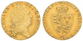 bis 1799 Großbritannien
George III., 1760-1820 Guinea 1798 London Fifth laureate head Fried. 356 Seaby 3729 8.38 g. vz