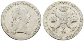 bis 1799 Habsburg
Franz II. / I., 1792-1835 Kronentaler 1794 Brüssel kleine Kratzer DeWitte 1168 van Houdt 891 vz