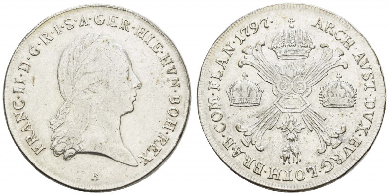 bis 1799 Habsburg
Franz II. / I., 1792-1835 Kronentaler 1797 Kremnitz Dav. 1180...