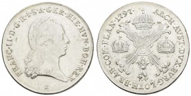 bis 1799 Habsburg
Franz II. / I., 1792-1835 Kronentaler 1797 Kremnitz Dav. 1180 Herinek 473 29.38 g. ss