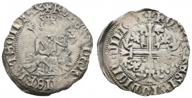 bis 1799 Italien-Neapel
Robert von Anjou, 1309-1343 Gigliato ohne Jahr Neapel Av.: König mit geschultertem Zepter und Reichsapfel auf Löwenthron von ...
