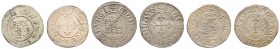 bis 1799 Schweiz
Freiburg/Fribourg Fünfer ohne Jahr 3 Stück in unterschiedlicher Erhaltung, teilweise Prägeschwachen HMZ 236 s-ss
