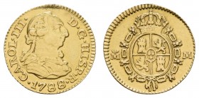 bis 1799 Spanien
Carlos III., 1759-1788 ½ Escudo 1788 Madrid Fried. 290 Cayon 12199 ex Schulman, Amsterdam 1.72 g. ss-vz