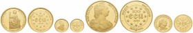 ab 1800 Belgien
Baudouin 1951-1993 1989 Kaiserliche Landesherren in Belgien, Set aus 4 Goldmünzen von 10, 25, 50 und 100 Ecu, Auflage nur max. 2000 S...