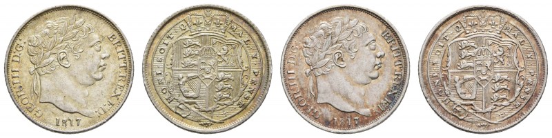 ab 1800 Großbritannien
George III., 1760-1820 Sixpence 1817 London 2 Exemplare,...