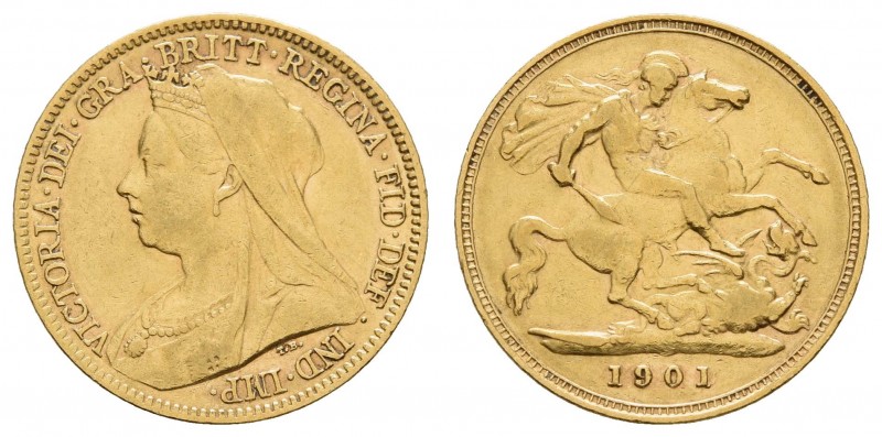 ab 1800 Großbritannien
Victoria, 1837-1901 Half Sovereign 1901 London Seaby 387...