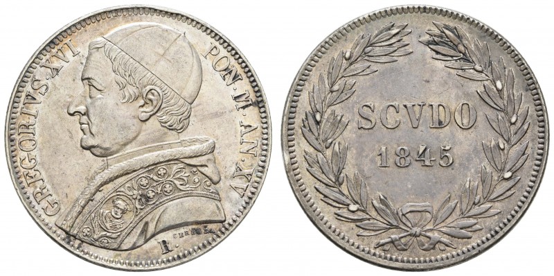 ab 1800 Italien-Kirchenstaat
Gregor XVI. 1831-1846 Scudo 1845 mehrere Randfehle...