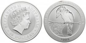 Australien
Elizabeth II. seit 1952 10 Dollars 2008 Kookaburra, 10 oz Silber, gekapselt Schön 1285 st