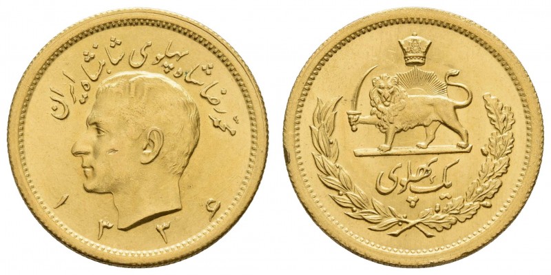 Iran
Mohammed Reza Pahlewi, 1941-1979 1 Pahlavi 1336 SH - 1957 Teheran K.M. 116...