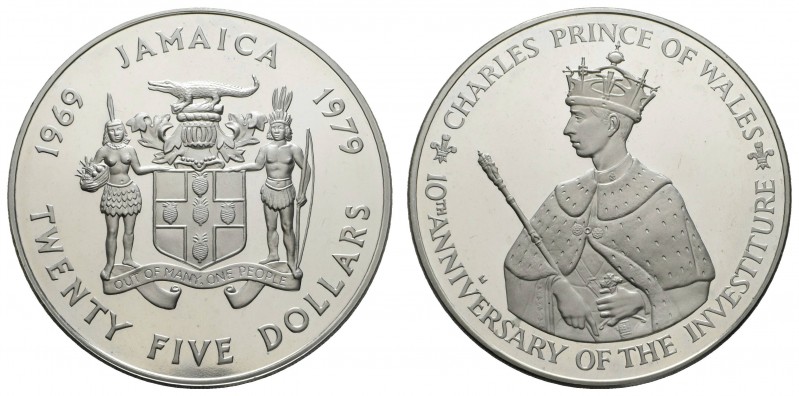 Jamaika
Parlamentarische Monarchie 25 Dollars 1979 10 Jahre Prinz Charles als F...