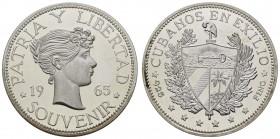 Kuba
Republik 1 Peso 1965 Cubanos in exilio Typ. Geprägt von Exil-Kubanern, um einen Geldfond aufzubauen, um eine Militärevolution zu unterstützen, u...