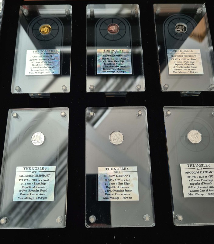 Ruanda
Republik 10 FRW 2014 The Noble 6 - 1st Edition, 6 Anlagemetalle in einem...