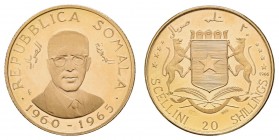 Somalia
 20 Shillings 1966 auf den 5. Jahrestag der Unabhängigkeit K.M. 10 Schön 6 Fried. 5 ex PP
