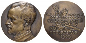 Spezialsammlung Goetz-Medaillen
 1909 Bronzegussmedaille auf den 70. Geburtstag Herzog Carl Theodor in Bayern, einen bekannten deutschen Augenarzt, A...