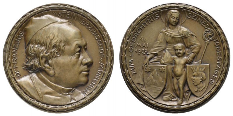 Spezialsammlung Goetz-Medaillen
 1909 Bronzegussmedaille auf den Tod des Münche...