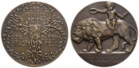 Spezialsammlung Goetz-Medaillen
 1910 Bronzegussmedaille auf die 300-Jahr-Feier der Stadt Elberfeld, erste Ausgabe Kienast 67 144.86 g. ss-vz