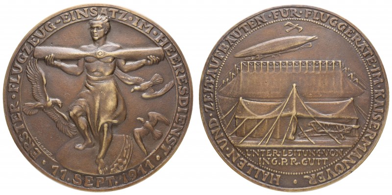 Spezialsammlung Goetz-Medaillen
 1911 Bronzegussmedaille auf das Kaisermanöver ...