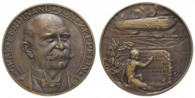 Spezialsammlung Goetz-Medaillen
 1912 Bronzegussmedaille auf die Fahrt Friedrichshafen-München, Av.: Büste halbrechts, Rv.: Luftschiff in Wolken über...