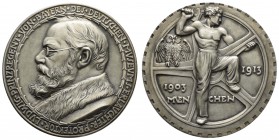 Spezialsammlung Goetz-Medaillen
 1913 Silbergussmedaille auf das 10jährige Bestehen des Deutschen Museums in München, Av.: Haupt des Prinzregenten Lu...