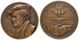 Spezialsammlung Goetz-Medaillen
 1913 Bronzegussmedaille auf den 100. Geburtstag von Wilhelm Richard Wagner (1813-1883), Av.: Büste zu drei Vierteln ...