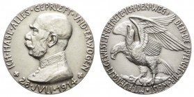 Spezialsammlung Goetz-Medaillen
 1914 Silbermedaille auf die Mobilmachung der Habsburger Monarchie, Av.: ICH · HABE · ALLES · GEPRVEFT · VND · ERWOGE...