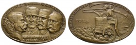 Spezialsammlung Goetz-Medaillen
 1914 querovale Bronzegussmedaille auf das "Brandstifterkollegium", Av.: die Brustbilder der Diplomaten Delcassé, Gre...