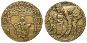 Spezialsammlung Goetz-Medaillen
 1914 Bronzegussmedaille auf die indischen Truppen im Ersten Weltkrieg, Av.: VIVE LES ANGLAIS / NOUS SOMMES SAUVE / 1...