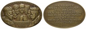 Spezialsammlung Goetz-Medaillen
 1914 querovale Bronzegussmedaille "Kulturträger - Verbündete im Weltkrieg", Av.: Brustbilder des russischen Zaren Ni...