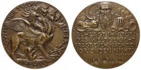 Spezialsammlung Goetz-Medaillen
 1915 Bronzegussmedaille auf den "Bund der Tücke", Av.: Chimäre mit den Köpfen Frankreichs (Hahn), Belgiens (Löwe), E...