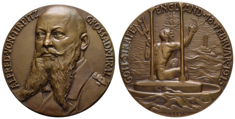 Spezialsammlung Goetz-Medaillen
 1915 Bronzegussmedaille auf Großadmiral Alfred...