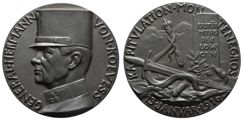 Spezialsammlung Goetz-Medaillen
 1916 Eisengussmedaille auf die Kapitulation un...
