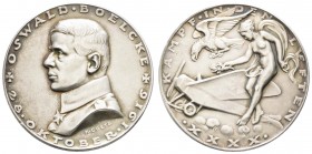 Spezialsammlung Goetz-Medaillen
 1916 Silbermedaille auf den Tod des Kampffliegers Oswald Boelcke, Av.: + OSWALD · BOELCKE + 28 · OKTOBER · 1916, Büs...