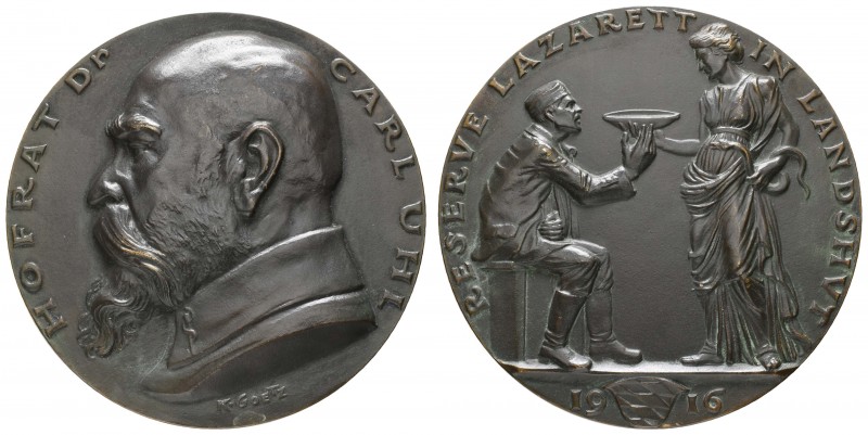 Spezialsammlung Goetz-Medaillen
 1916 Bronzegussmedaille auf den leitenden Sani...