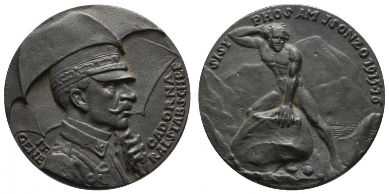 Spezialsammlung Goetz-Medaillen
 1916 satirische Eisengussmedaille auf den ital...