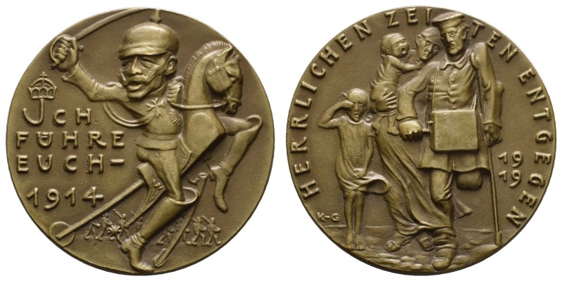 Spezialsammlung Goetz-Medaillen
 1919 Bronzegussmedaille Herrliche Zeiten, Av.:...