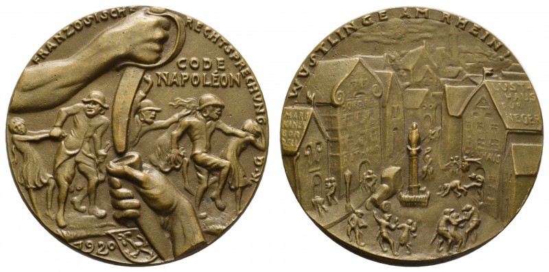 Spezialsammlung Goetz-Medaillen
 1920 Bronzegussmedaille auf die Wüstlinge am R...