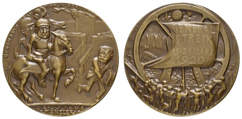 Spezialsammlung Goetz-Medaillen
 1920 Bronzegussmedaille auf den Kapp-Putsch, A...