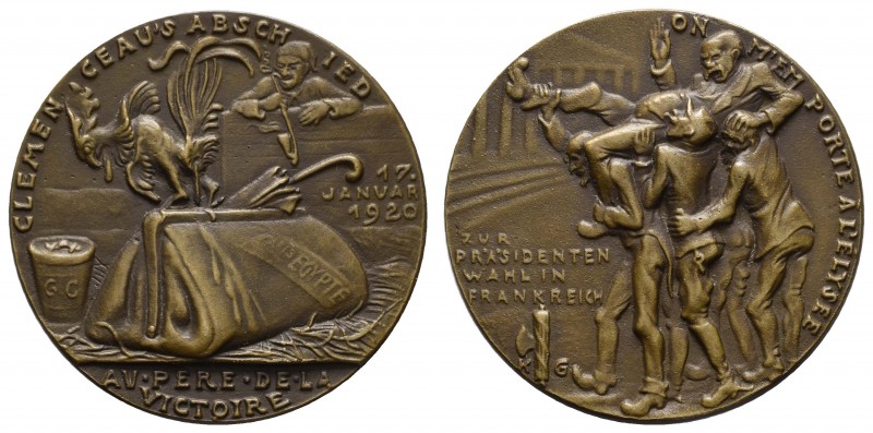 Spezialsammlung Goetz-Medaillen
 1920 Bronzegussmedaille auf das Scheitern Clém...