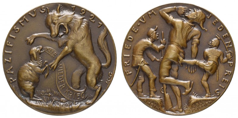 Spezialsammlung Goetz-Medaillen
 1921 Bronzegussmedaille auf den Pazifismus der...