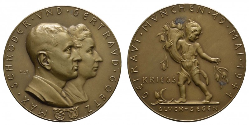 Spezialsammlung Goetz-Medaillen
 1941 Bronzegussmedaille auf die Heirat von Goe...