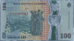 Ausland Rumänien
 100 Lei 1.12.2018 Gedenkbanknote 100 Jahre Große Union, im Folder WPM 124 I