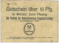 Deutschland
 o.D. (1914) Waldenburg in Schlesien, Knappschaft, 10 Pfennig, 1/2, 1, 2 ,5, 10 Mark I-III