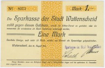 Deutschland
 10.8.1914 Stadt Wattenscheid, 1, 2, 5 Mark, 3 Scheine I/I-