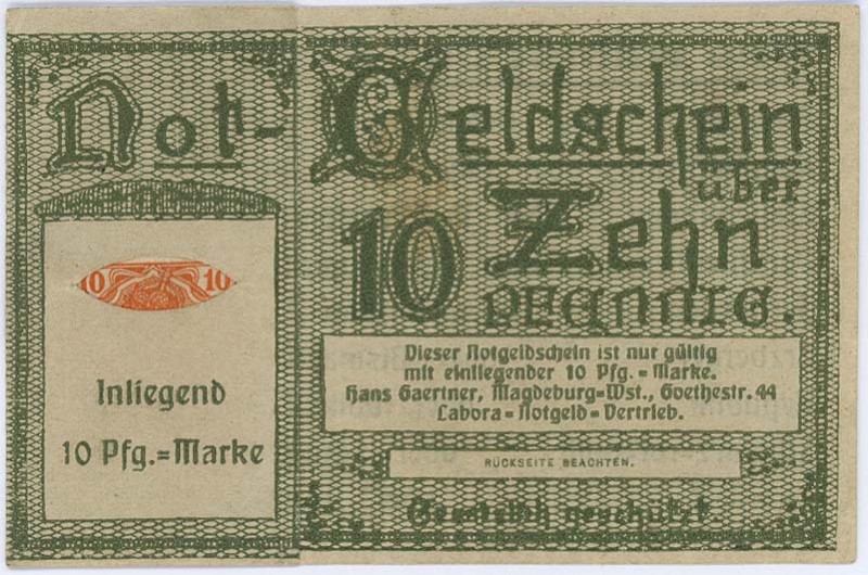 Deutschland
 o.D. Köln, Stadt, 10 Pfennig, Briefmarkengeld I