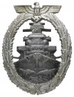 Deutschland 2. WK Wehrmacht Kriegsmarine Auszeichnungen
 Flotten-Kriegsabzeichen, Zink vergoldet (migriert), Hersteller R.S.&S., neues Nadelsystem, l...