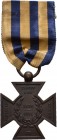 Ausland Niederlande
 Hasselt Kruis (Hasselt-Kreuz), Bronze, mit leicht gebleichtem blau-orangenem Originalband, fast ungetragener Bestzustand - Vom E...