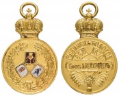 Ausland Russland
Alexander II., 1855-1881 1868-1870 Tragbare Spendenmedaille in Gold der Stadt (?) Rybinsk, ausgeben von der Eisenbahnlinie, Av.: Dre...